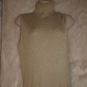 BLOUSE Gold Sparkly SIZE 14-16 BY NYGARD COLLECTION USED
